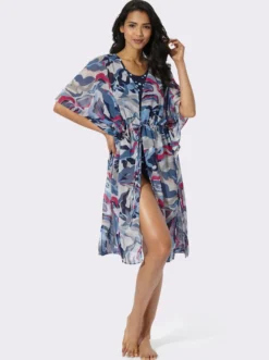 Sommerkleid in weiter Kaftan-Form, bedruckt