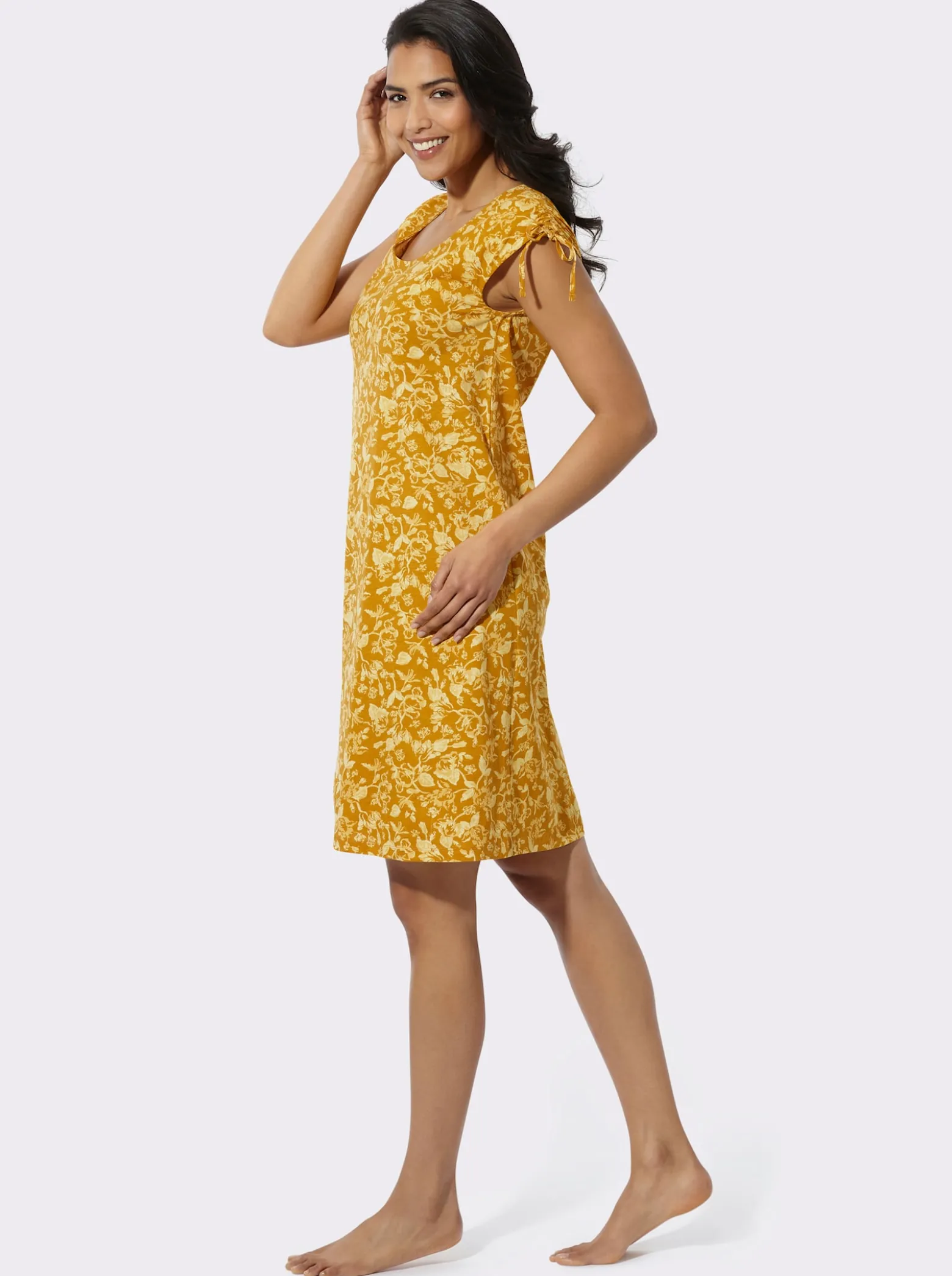 Sommerkleid mit Bindebändern zum Raffen
