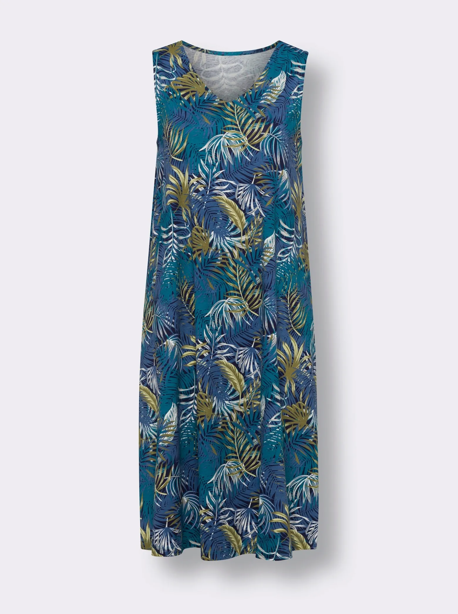 Sommerkleid mit einem langen Seitenschlitz
