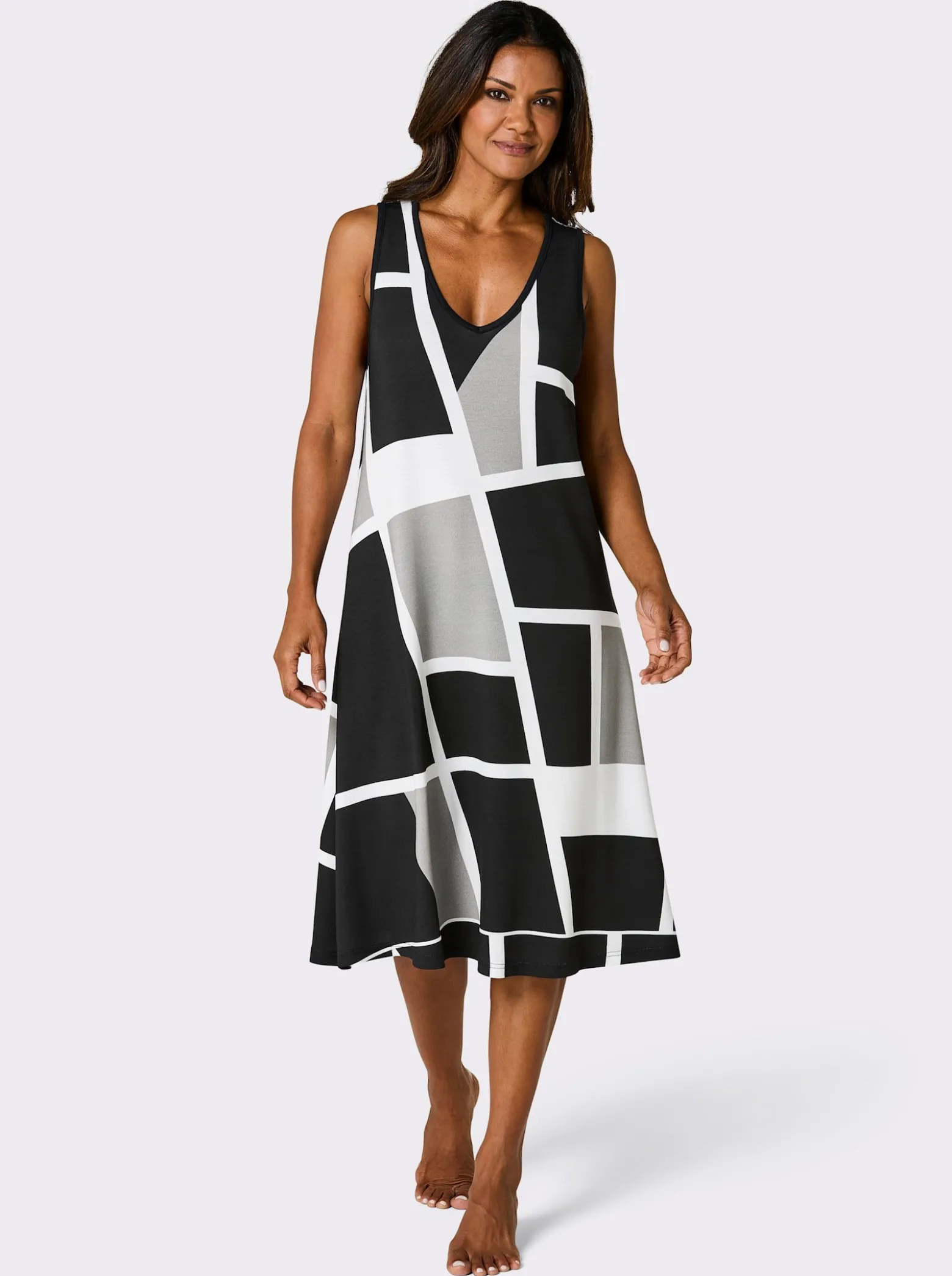 Sommerkleid mit Grafik-Druck