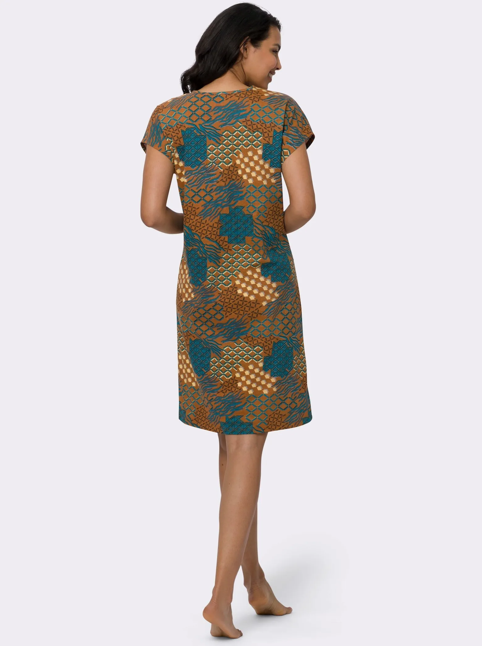 Sommerkleid mit Grafik-Print allover