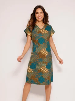 Sommerkleid mit Grafik-Print allover