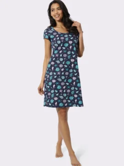 Sommerkleid mit Muschel-Motiven, Baumwolle