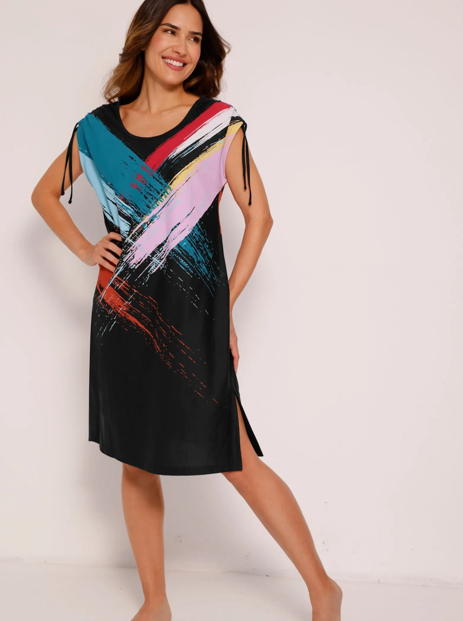 Sommerkleid mit platziertem Druck