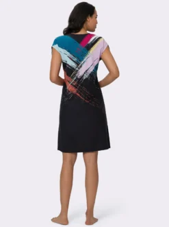 Sommerkleid mit platziertem Druck