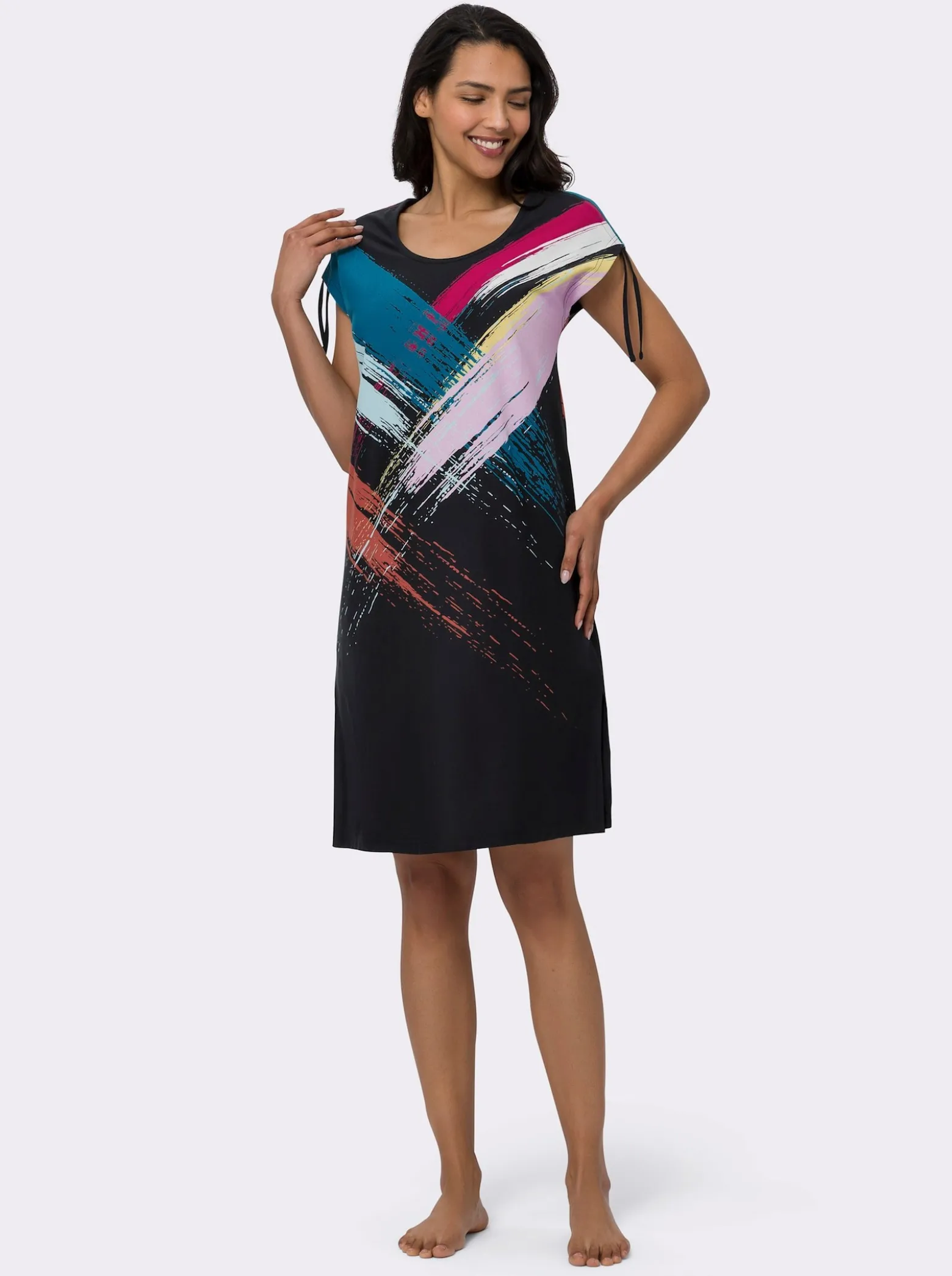Sommerkleid mit platziertem Druck