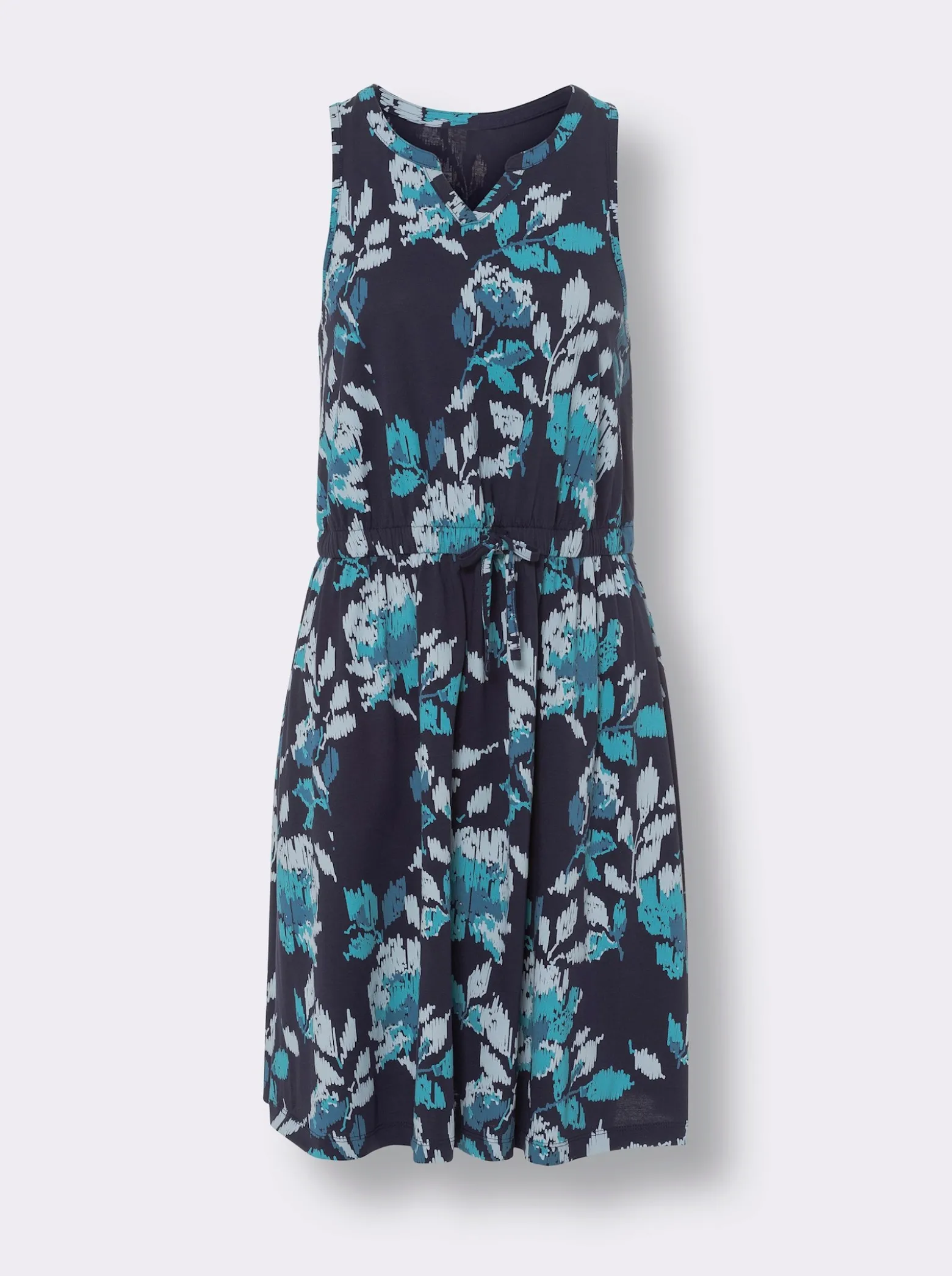 Sommerkleid mit Tunnelzug und Bindeband