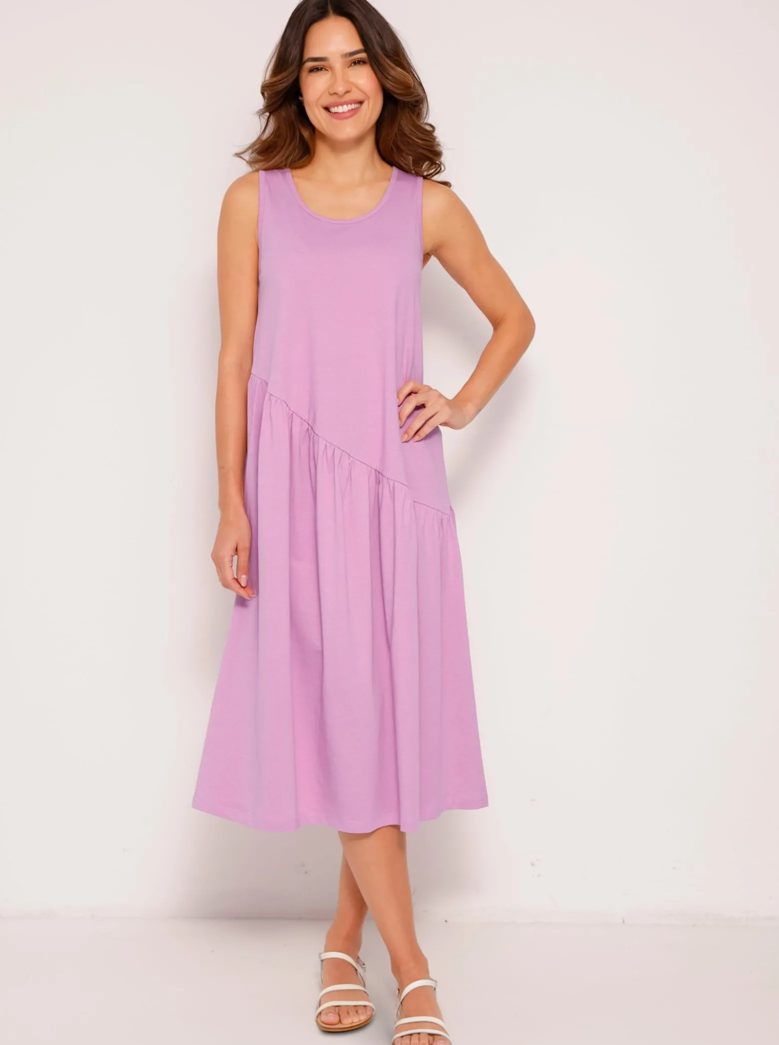 Sommerkleid mit Volant am Saum