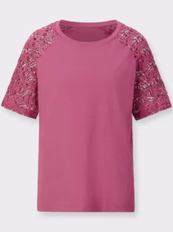 Spitzenshirt aus Baumwolle