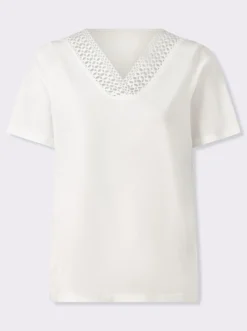 Spitzenshirt aus reiner Baumwolle