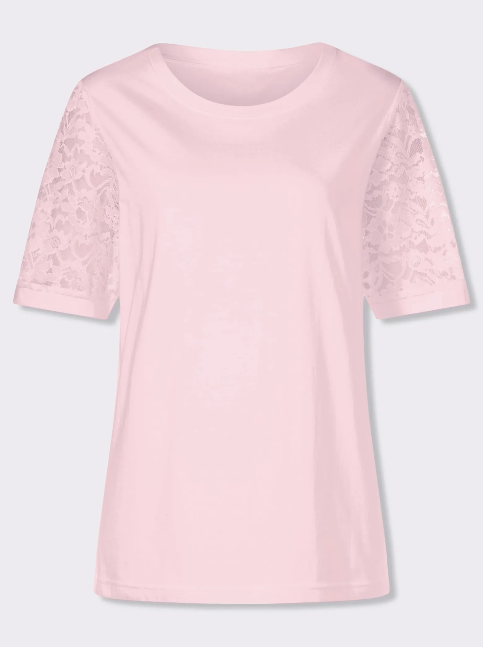 Spitzenshirt mit Puffärmeln