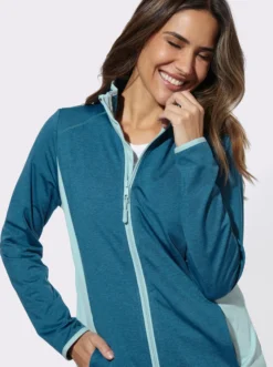 Sportjacke mit kontrastfarbenen Einsätzen