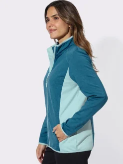Sportjacke mit kontrastfarbenen Einsätzen