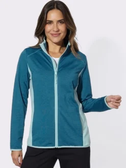 Sportjacke mit kontrastfarbenen Einsätzen