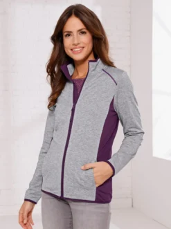 Sportjacke mit kontrastfarbenen Einsätzen