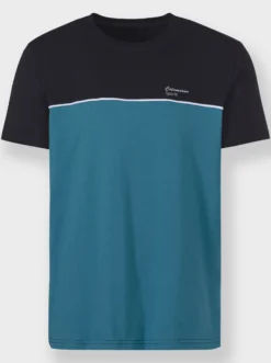 Sportshirt mit einfarbigem Rückenteil