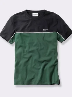 Sportshirt mit einfarbigem Rückenteil