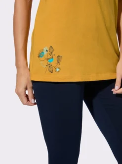 Sporttop mit Blüten-Motiven