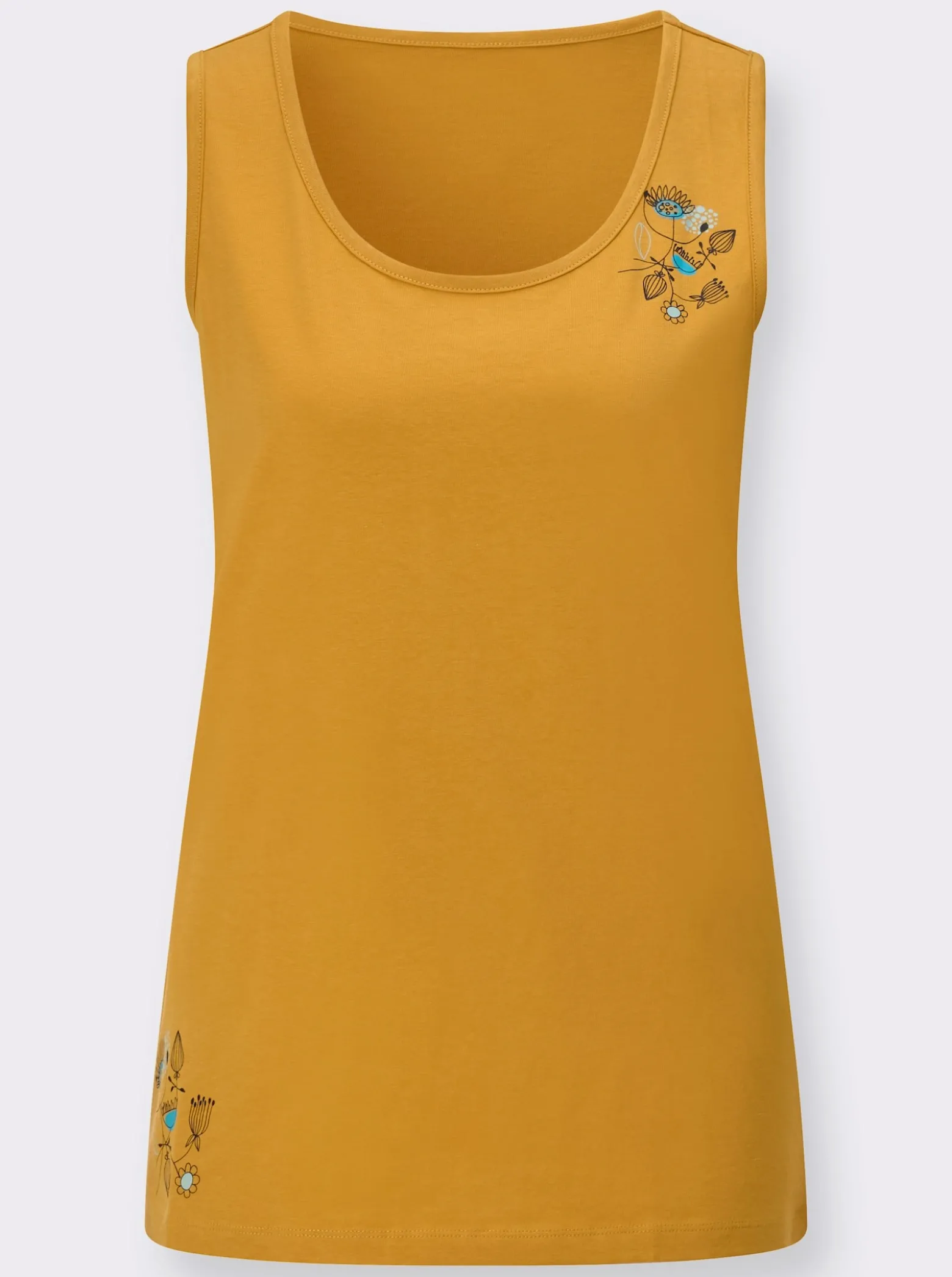 Sporttop mit Blüten-Motiven