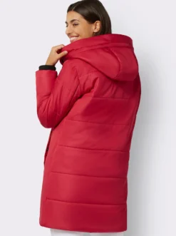 Stark wärmende Longjacke mit Steppmuster
