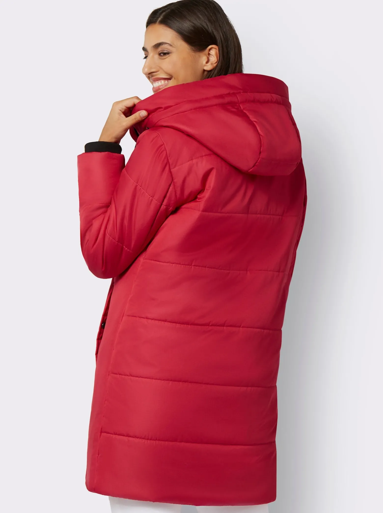 Stark wärmende Longjacke mit Steppmuster