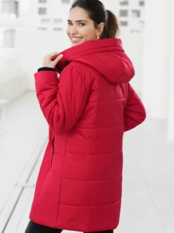 Stark wärmende Longjacke mit Steppmuster