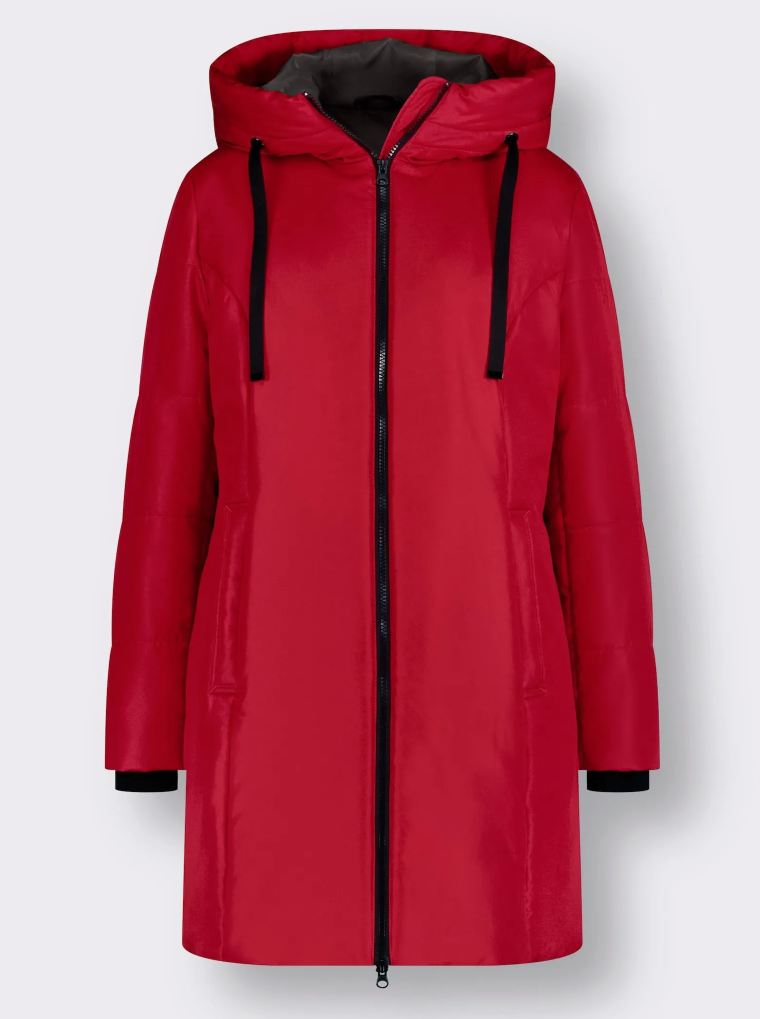 Stark wärmende Longjacke mit Steppmuster