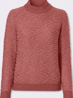 Stehkragenpullover aus Effektgarn