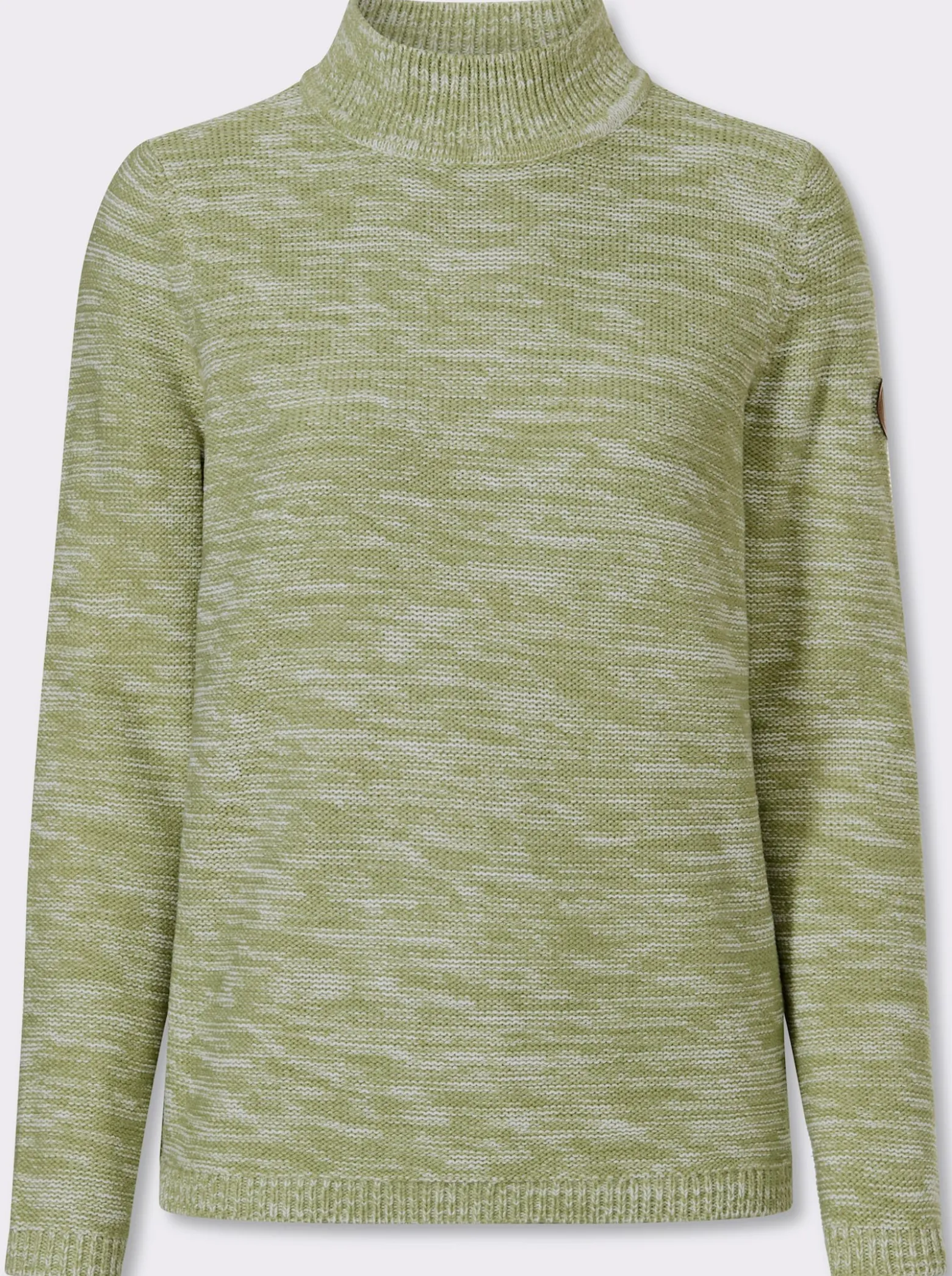 Stehkragenpullover aus Melange-Strick