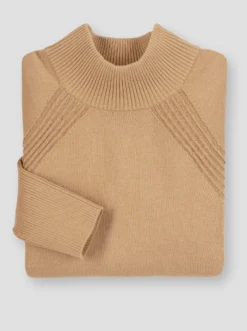 Stehkragenpullover aus reiner Baumwolle
