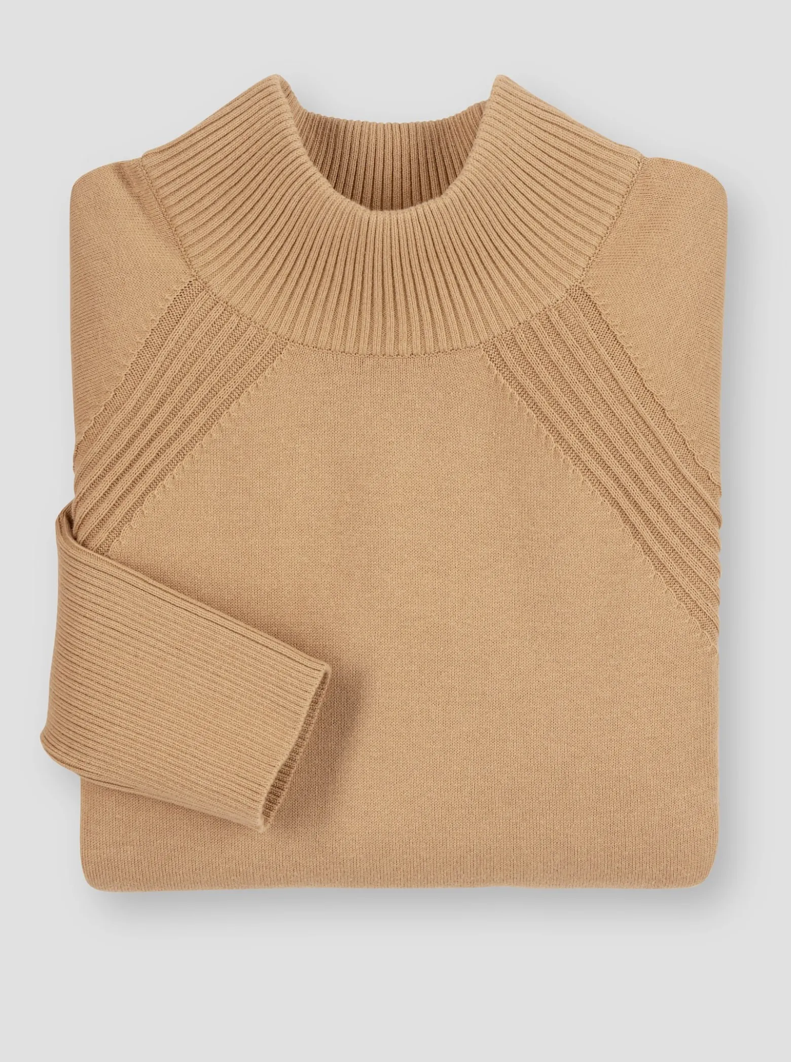 Stehkragenpullover aus reiner Baumwolle