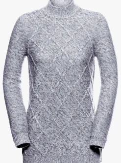 Stehkragenpullover im Rauten-Dessin