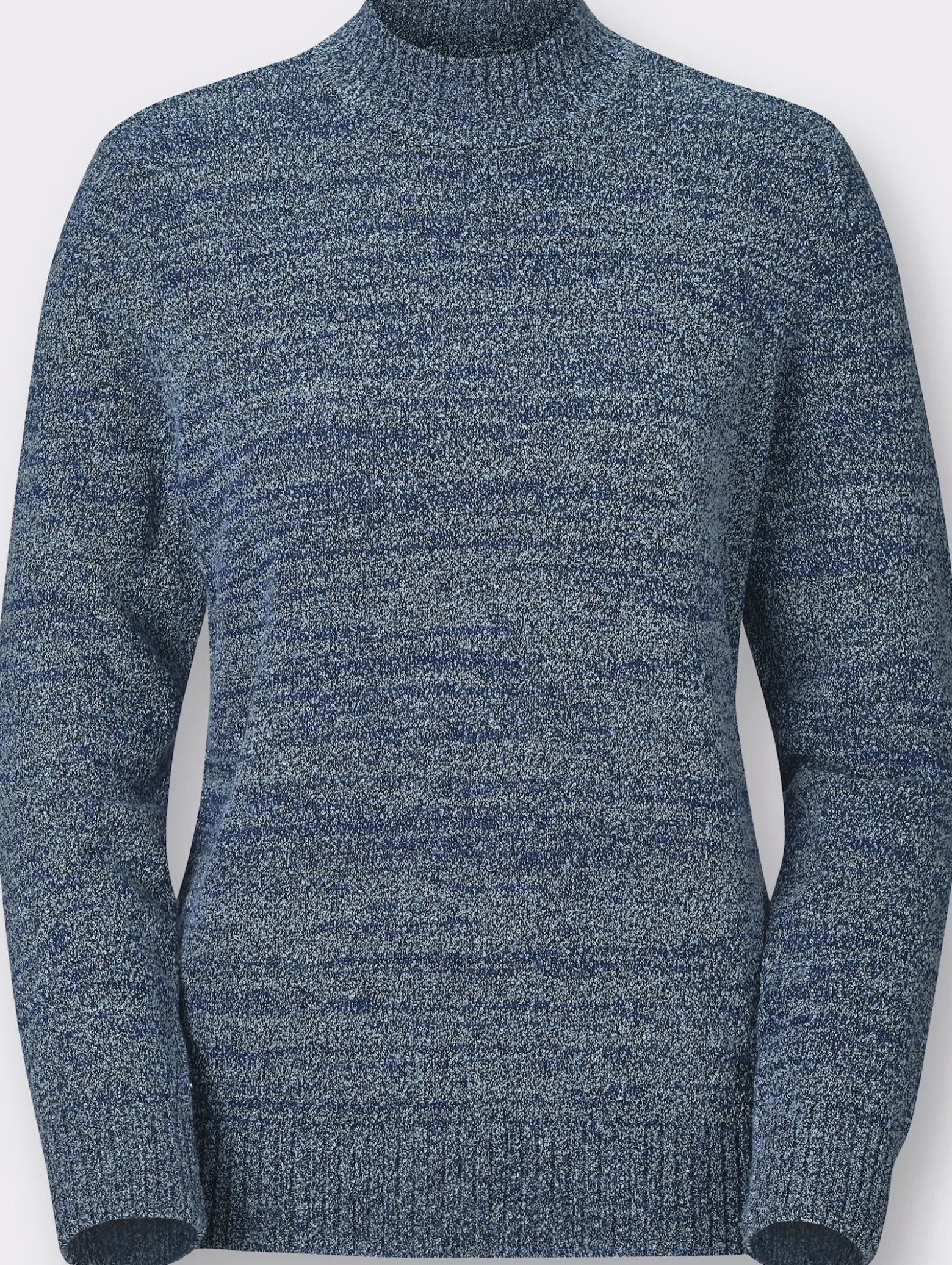 Stehkragenpullover in Bouclé-Qualität