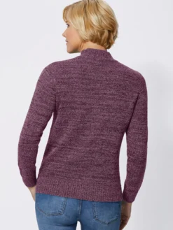 Stehkragenpullover in Bouclé-Qualität