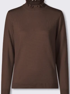Stehkragenpullover in flauschiger Qualität