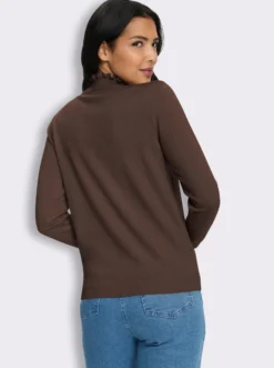 Stehkragenpullover in flauschiger Qualität