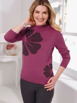 Stehkragenpullover in flauschig weicher Qualität
