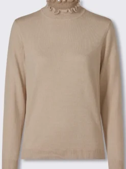 Stehkragenpullover in flauschiger Qualität