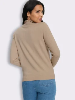 Stehkragenpullover in flauschiger Qualität