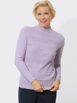 Stehkragenpullover in superweicher Qualität