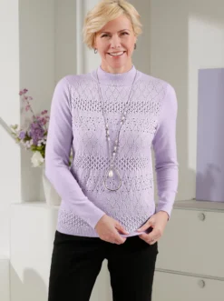 Stehkragenpullover in superweicher Qualität