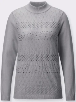 Stehkragenpullover in superweicher Qualität