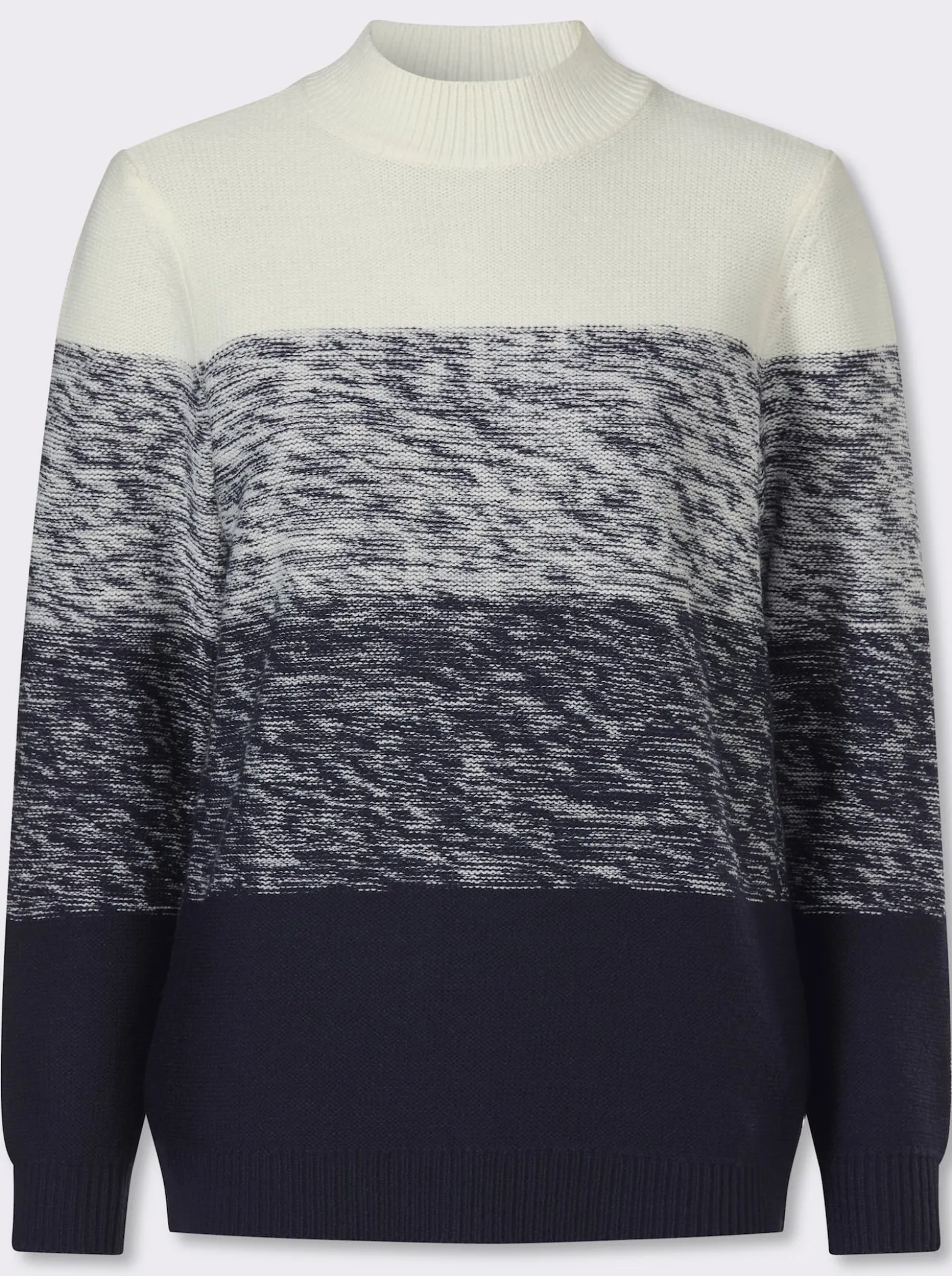 Stehkragenpullover mit Farbverlauf