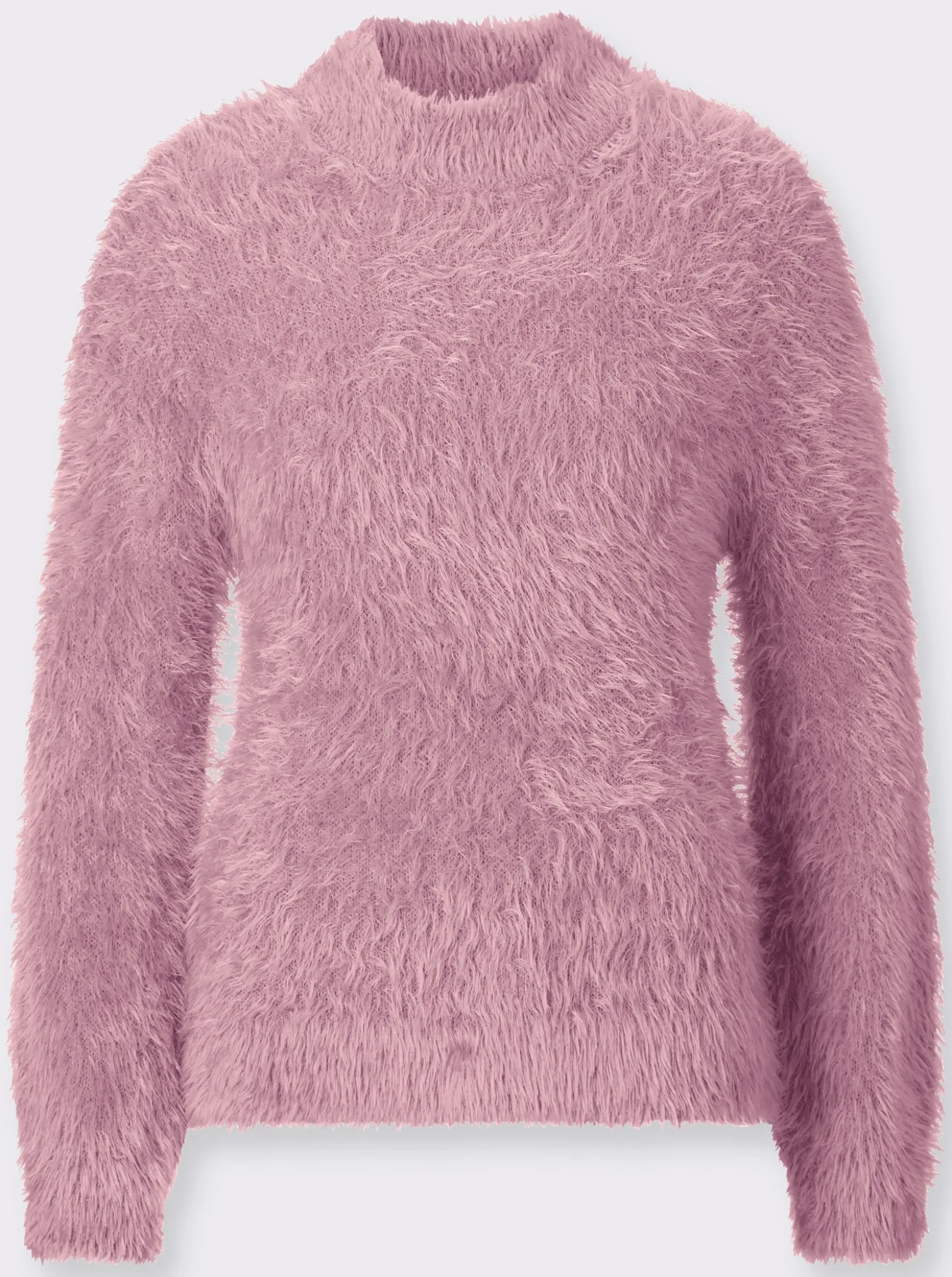Stehkragenpullover mit Flauschgarn