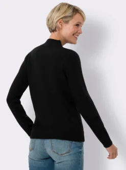 Stehkragenpullover mit Norweger-Muster