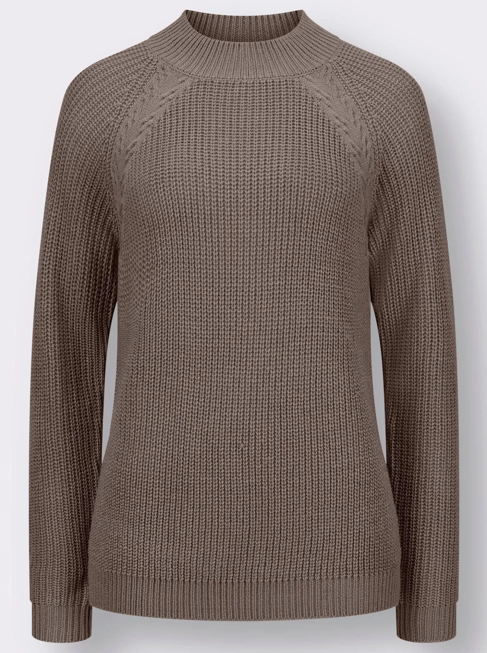 Stehkragenpullover mit Raglan-Ärmeln