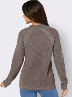 Stehkragenpullover mit Raglan-Ärmeln