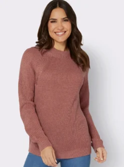Stehkragenpullover mit Raglan-Ärmeln