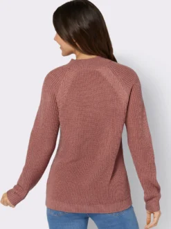 Stehkragenpullover mit Raglan-Ärmeln