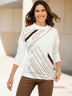 Stehkragenshirt aus reiner Baumwolle